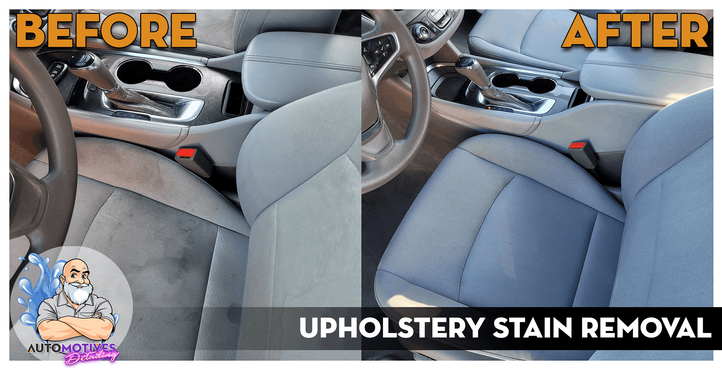 Before/After Upholstery Stain Removal